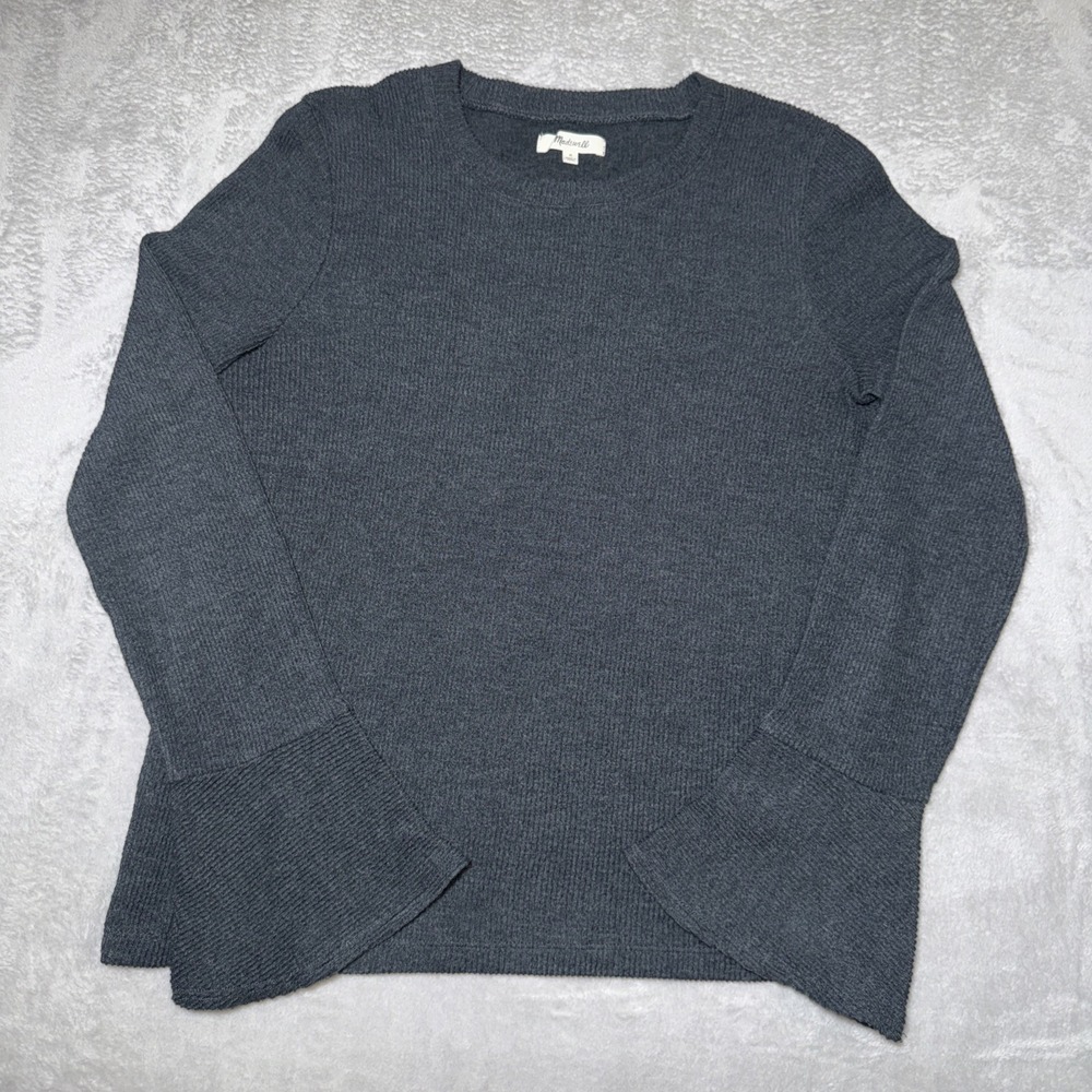 Madewell Fairbanks Sweater Women‎ Size Med Dark Gray Long Sleeve Pullover